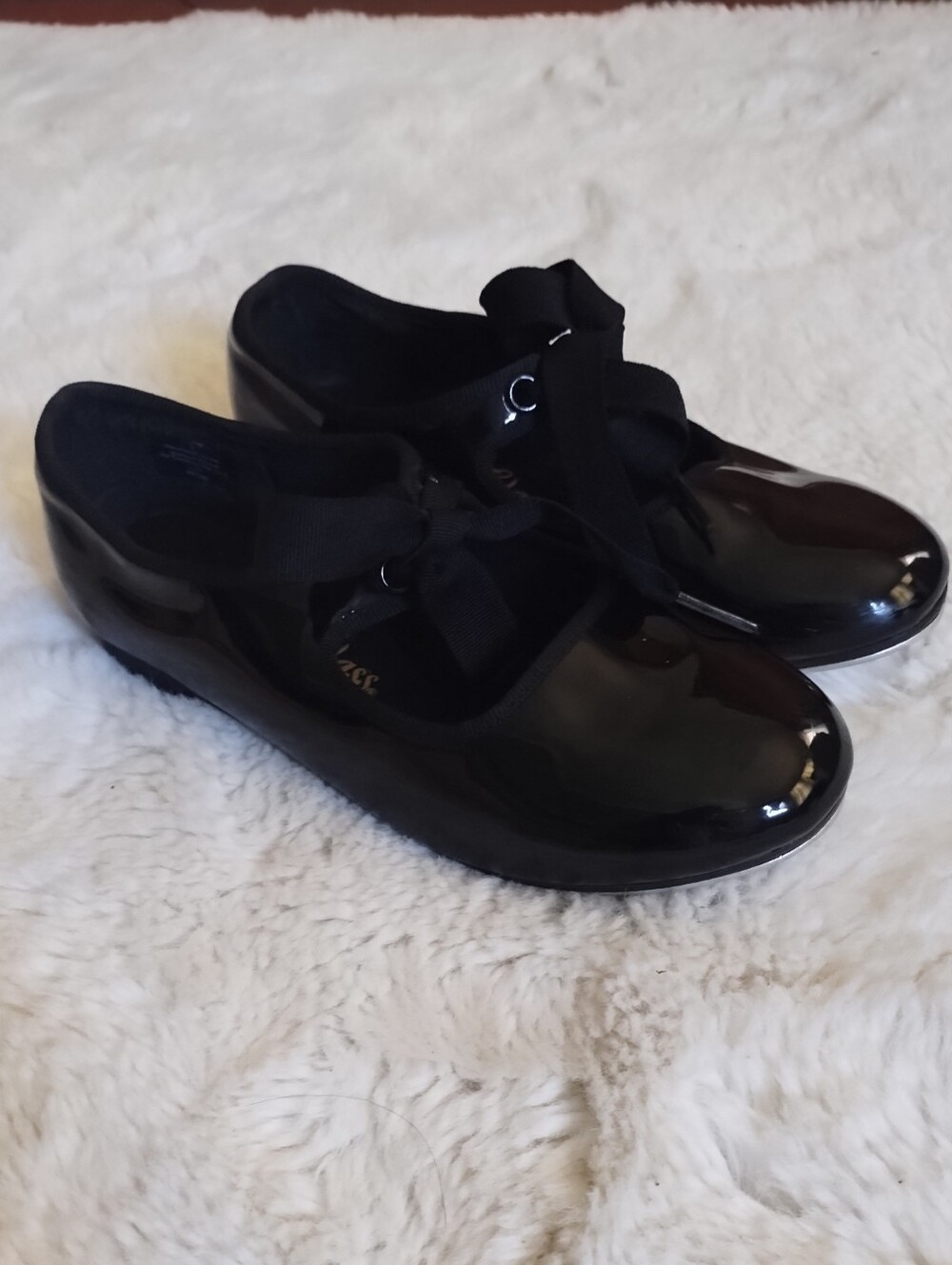 Dance Class Black Patent Mary Jane with Ribbon